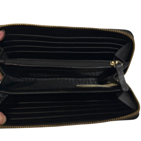 Kate Spade NY Zip Around Accordion Full Size Wallet WLRU2699 - Black - Picture 3 of 11